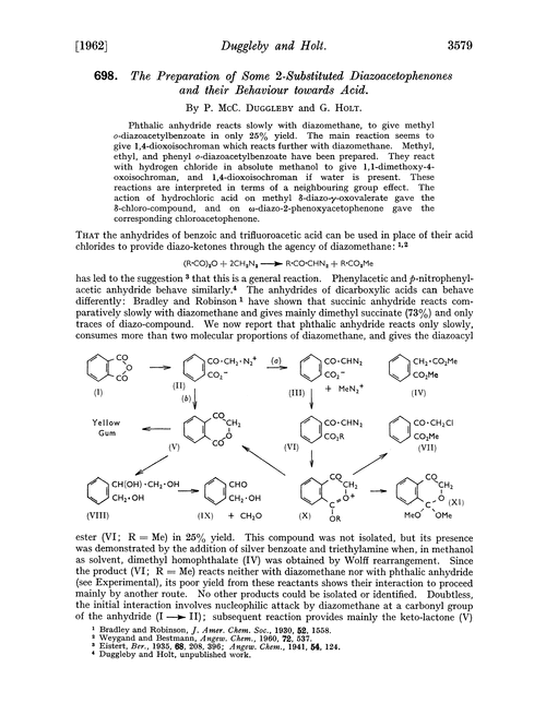 698. The preparation of some 2-substituted diazoacetophenones and their behaviour towards acid