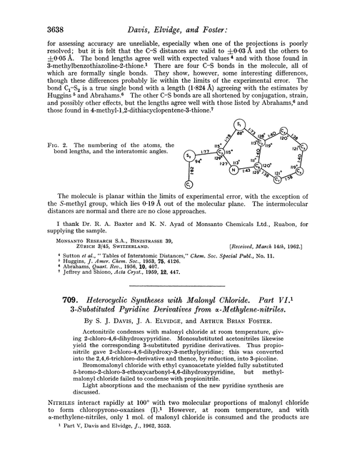 709. Heterocyclic syntheses with malonyl chloride. Part VI. 3-Substituted pyridine derivatives from α-methylene-nitriles