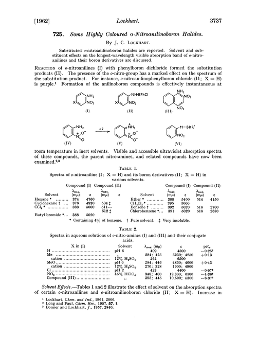 725. Some highly coloured o-nitroanilinoboron halides