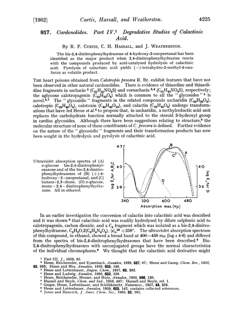 817. Cardenolides. Part IV. Degradative studies of calactinic acid