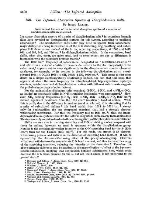 870. The infrared absorption spectra of diaryliodonium salts