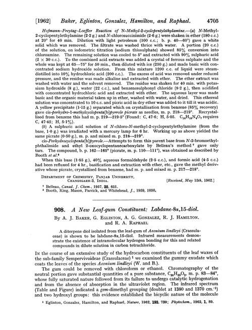 908. A new leaf-gun constituent: labdane-8α, 15-diol