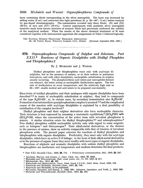 978. Organophosphorus compounds of sulphur and selenium. Part XXII. Reactions of organic disulphides with dialkyl phosphites and thiophosphites