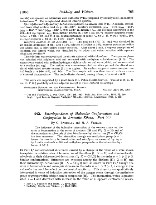 142. Interdependence of molecular conformation and conjugation in aromatic ethers. Part V