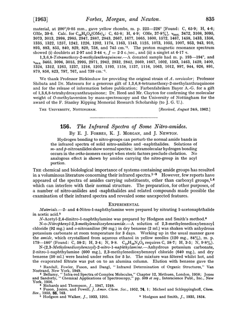 156. The infrared spectra of some nitro-amides