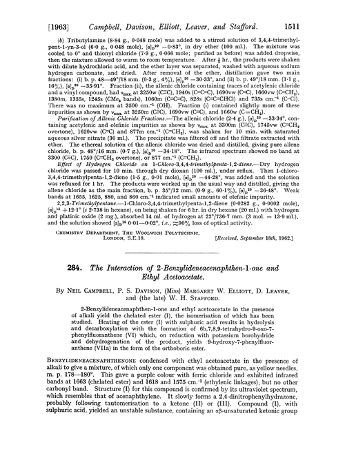 284. The interaction of 2-benzylideneacenaphthen-1-one and ethyl acetoacetate