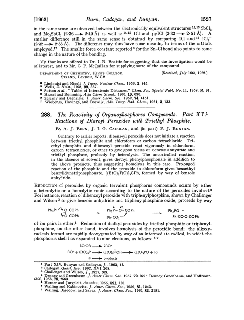 288. The reactivity of organophosphorus compounds. Part XV. Reactions of diaroyl peroxides with triethyl phosphite