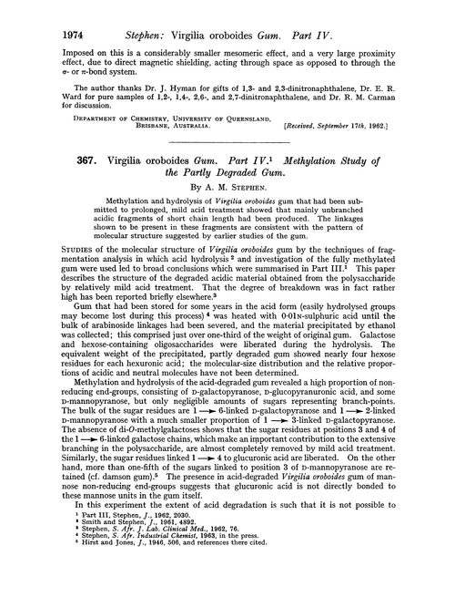 367. Virgilia oroboides gum. Part IV. Methylation study of the partly degraded gum