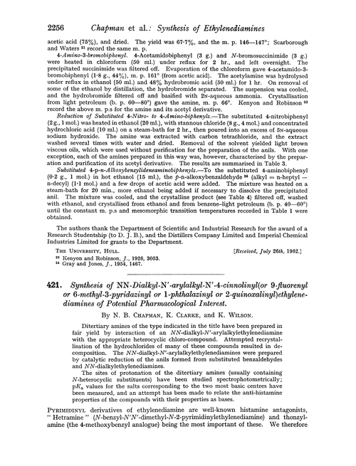 421. Synthesis of NN-dialkyl-N′-arylalkyl-N′-4-cinnolinyl(or 9-fluorenyl or 6-methyl-3-pyridazinyl or 1-phthalazinyl or 2-quinoxalinyl)ethylenediamines of potential pharmacological interest