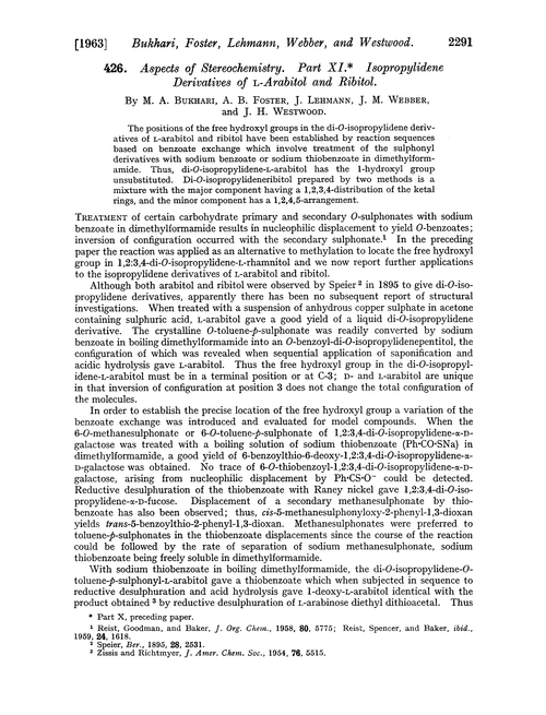 426. Aspects of stereochemistry. Part XI. Isopropylidene derivatives of L-arabitol and ribitol