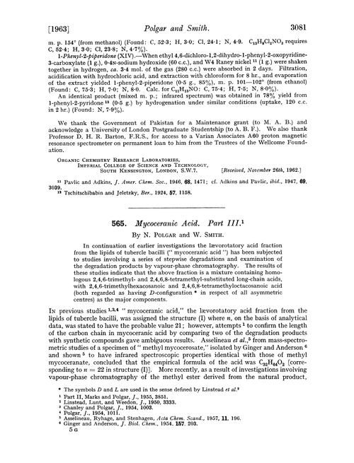 565. Mycoceranic acid. Part III