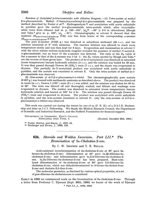 624. Steroids and Walden inversion. Part LII. The bromination of 5α-cholestan-2-one