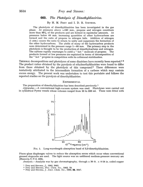 660. The photolysis of dimethyldiazirine