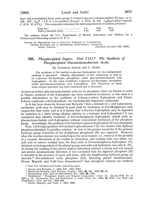 755. Phosphorylated sugars. Part VIII. The synthesis of phosphorylated glucometasaccharinic acids
