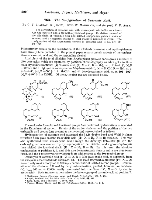 763. The configuration of cassamic acid