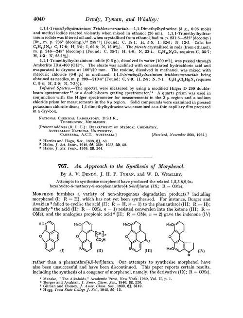 767. An approach to the synthesis of morphenol