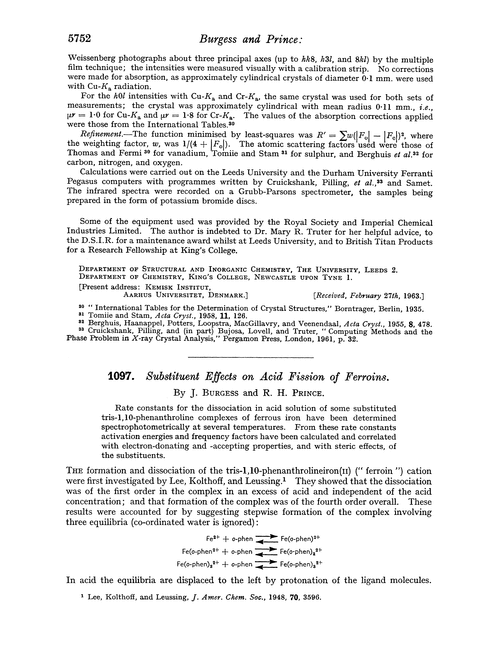 1097. Substituent effects on acid fission of ferroins