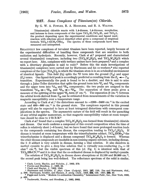 1117. Some complexes of titanium(III) chloride