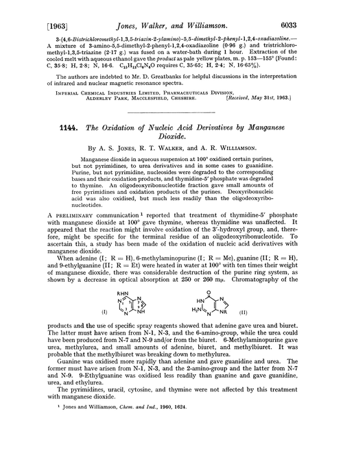 1144. The oxidation of nucleic acid derivatives by manganese dioxide