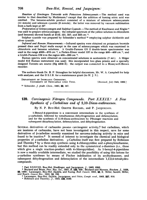139. Carcinogenic nitrogen compounds. Part XXXIX. A new synthesis of γ-carbolines and of 2,10-diaza-anthracenes