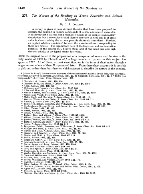 276. The nature of the bonding in xenon fluorides and related molecules