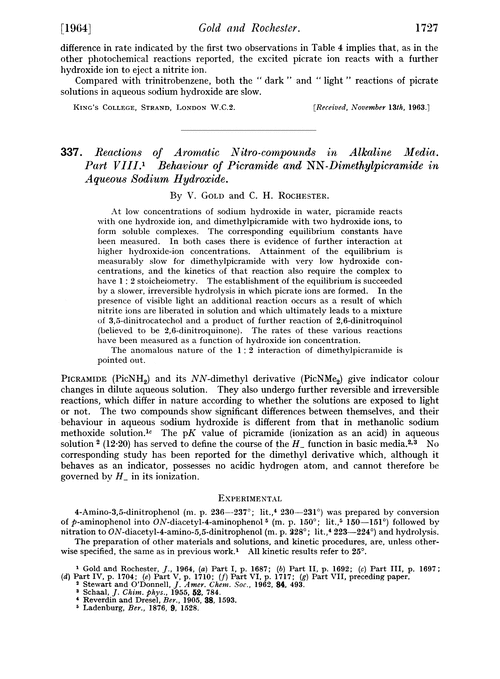 337. Reactions of aromatic nitro-compounds in alkaline media. Part VIII. Behaviour of picramide and NN-dimethylpicramide in aqueous sodium hydroxide
