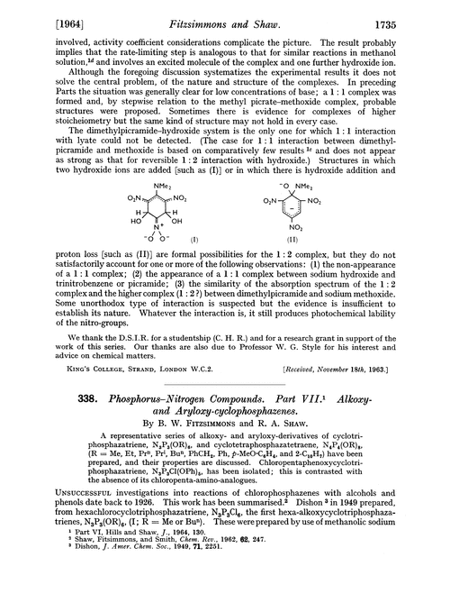 338. Phosphorus-nitrogen compounds. Part VII. Alkoxy- and aryloxy-cyclophosphazenes