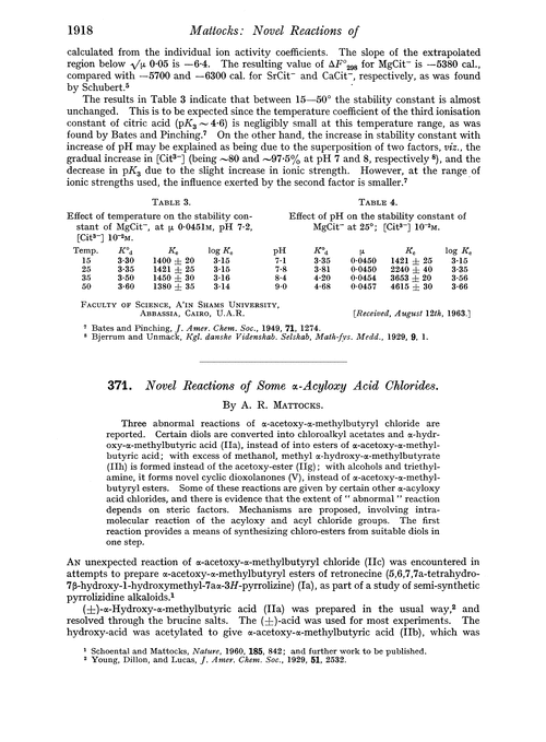 371. Novel reactions of some α-acyloxy acid chlorides