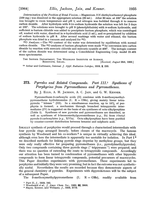 373. Pyrroles and related compounds. Part III. Syntheses of porphyrins from pyrromethanes and pyrromethenes
