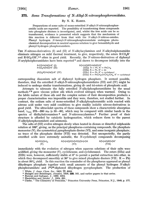 375. Some transformations of N-alkyl-N-nitrosophosphoramidates