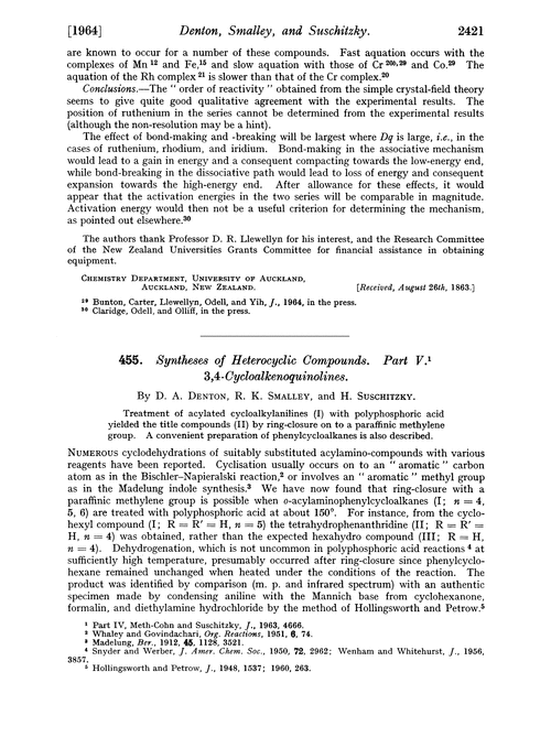 455. Syntheses of heterocyclic compounds. Part V. 3,4-Cycloalkenoquinolines