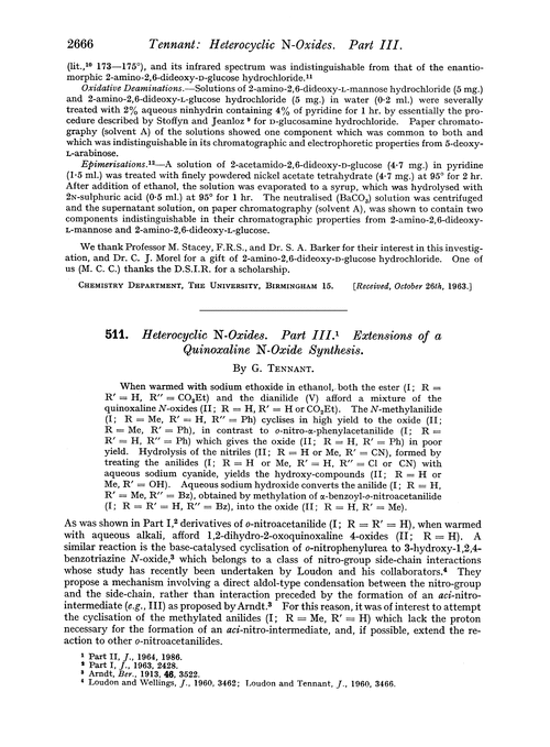 511. Heterocyclic N-oxides. Part III. Extensions of a quinoxaline N-oxide synthesis