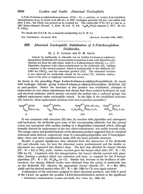 537. Abnormal nucleophilic substitution of 3-nitrobenzylidene dichlorides