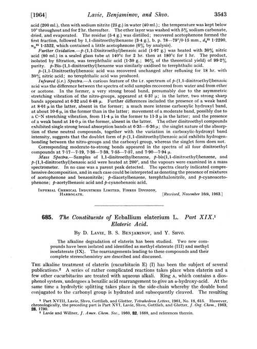 685. The constituents of Ecballium elaterium L. Part XIX. Elateric acid