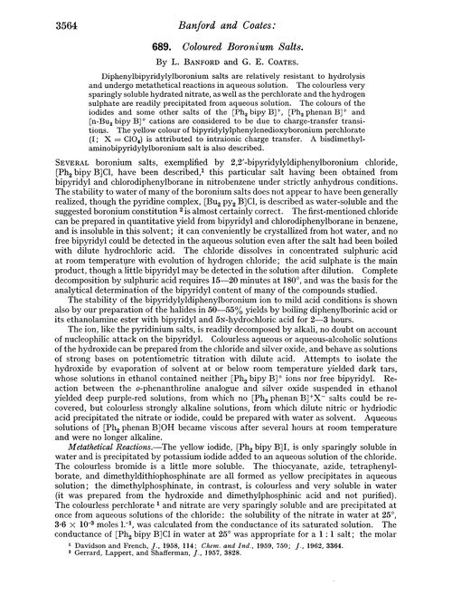 689. Coloured boronium salts