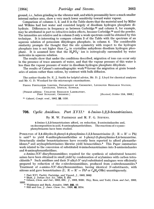 708. Cyclic amidines. Part XVII. 4-Imino-1,2,3-benzotriazines