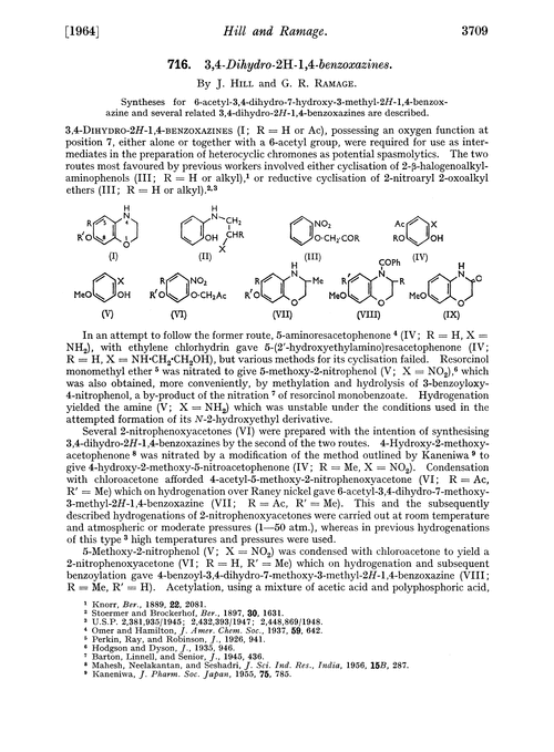 716. 3,4-Dihydro-2H-1,4-benzoxazines