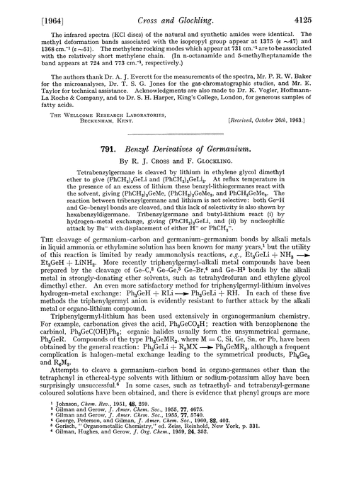791. Benzyl derivatives of germanium
