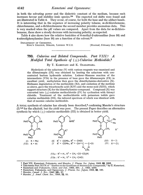 793. Cularine and related compounds. Part VIII. A modified total synthesis of (±)-cularine methiodide