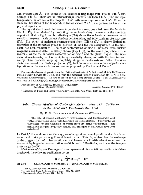 845. Tracer studies of carboxylic acids. Part II. Trifluoroacetic acid and trichloroacetic acid