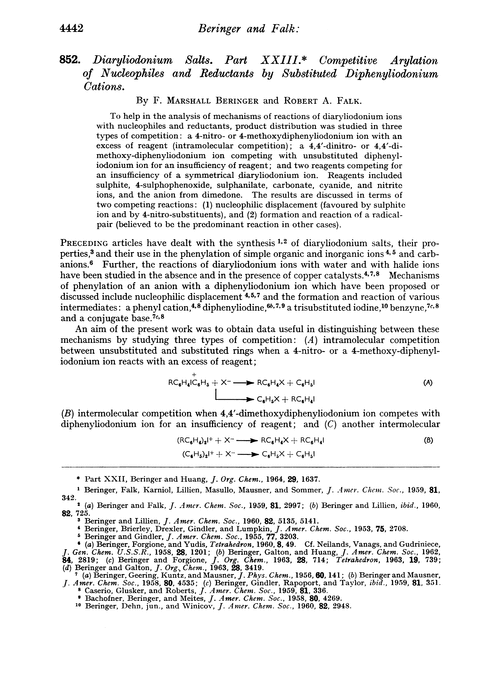 852. Diaryliodonium salts. Part XXIII. Competitive arylation of nucleophiles and reductants by substituted diphenyliodonium cations