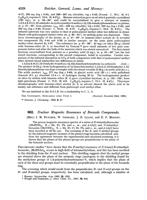 862. Nuclear magnetic resonance of borazole compounds