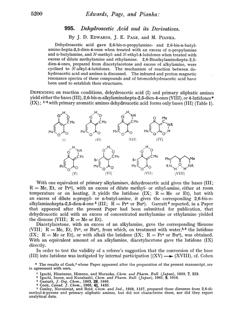 995. Dehydroacetic acid and its derivatives
