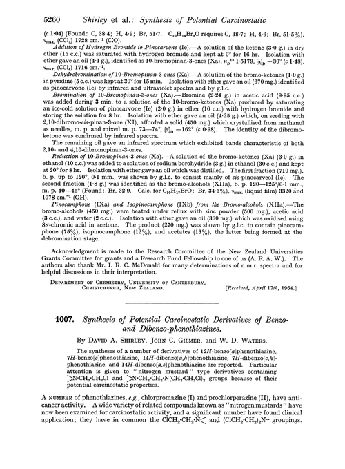 1007. Synthesis of potential carcinostatic derivatives of benzo- and dibenzo-phenothiazines