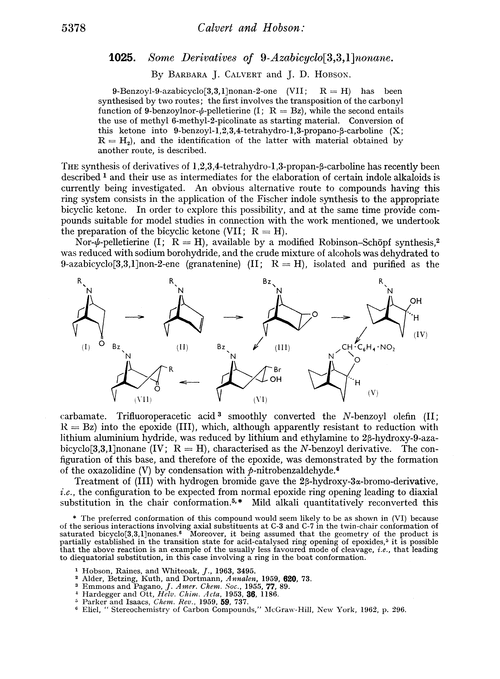 1025. Some derivatives of 9-azabicyclo[3,3,1]nonane