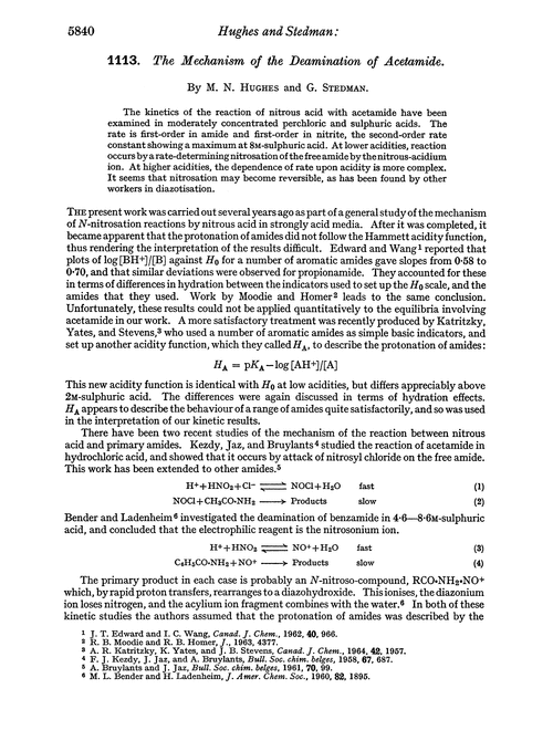 1113. The mechanism of the deamination of acetamide