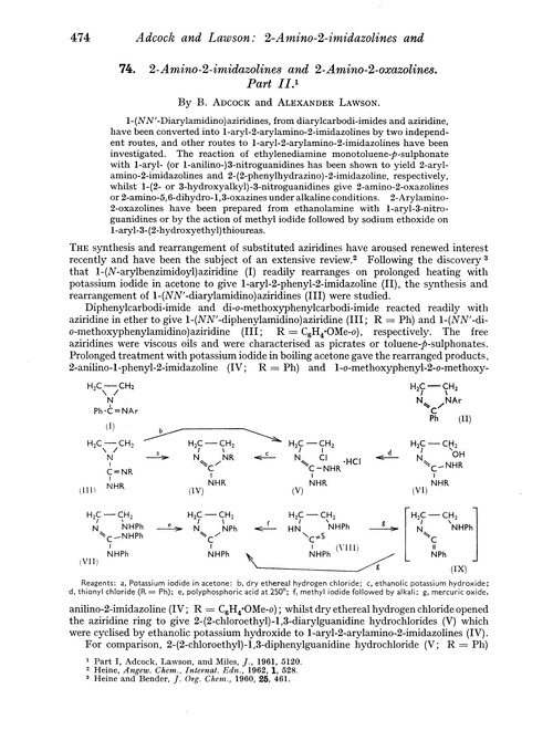 74. 2-Amino-2-imidazolines and 2-amino-2-oxazolines. Part II