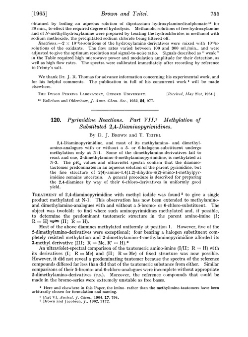 120. Pyrimidine reactions. Part VII. Methylation of substituted 2,4-diaminopyrimidines