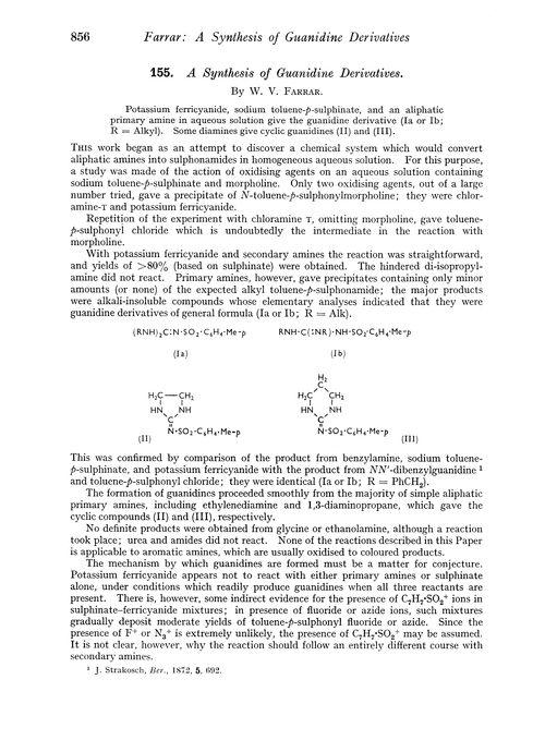 155. A synthesis of guanidine derivatives