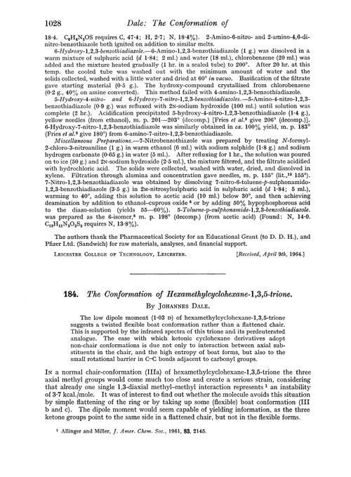 184. The conformation of hexamethylcyclohexane-1,3,5-trione